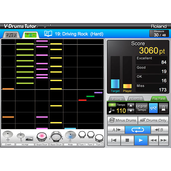 Roland DT-1 V-Drums Tutor Tutorial Software Drumming for Mac PC (DT1 DT 1)
