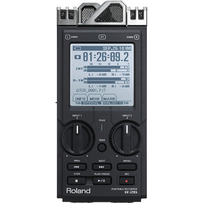 Roland R-26 6 Channel Portable Recorder with 4 Built-in Microphones Multi Dimensional Mic (R26 R 26)