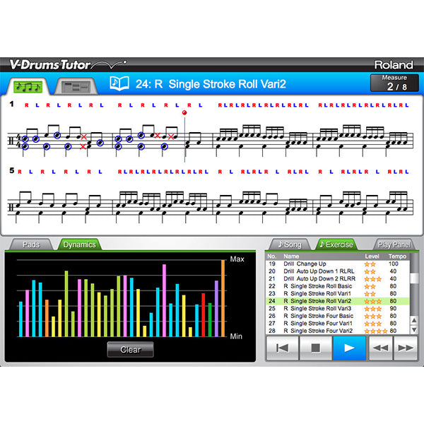 Roland DT-1 V-Drums Tutor Tutorial Software Drumming for Mac PC (DT1 DT 1)