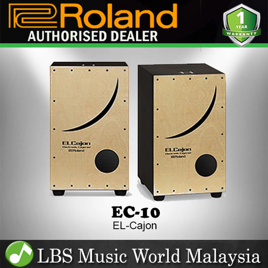 Roland EC-10 ELCajon Electronic Layered Cajon with Sapele Playing Surface (EC10 EC 10)