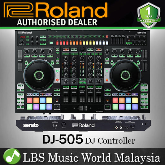 Roland DJ-505 Serato 2 Channel Pro Controller with Drum Machine Black (DJ505 DJ 505)