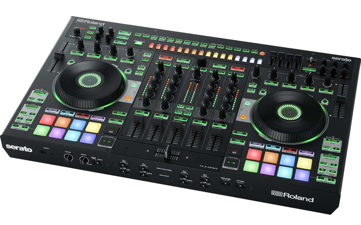 Roland DJ-505 Serato 2 Channel Pro Controller with Drum Machine Black (DJ505 DJ 505)