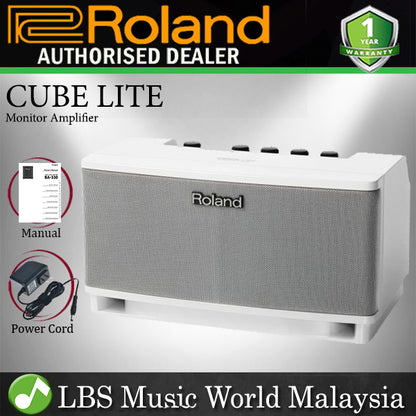 ROLAND CUBE Lite Monitor Amplifier 10 Watt Guitar Amp WHITE (CUBELM / CUBE-LM)