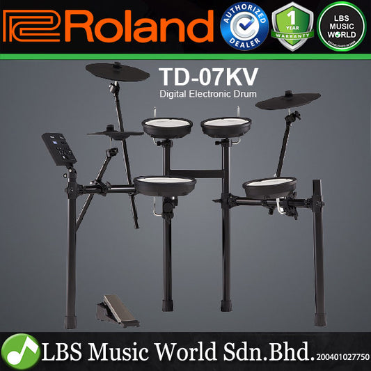 Roland TD-07KV Digital V-Drum Electronic V Drum All Mesh Drumhead Drum Only Package (TD07KV TD07 KV)