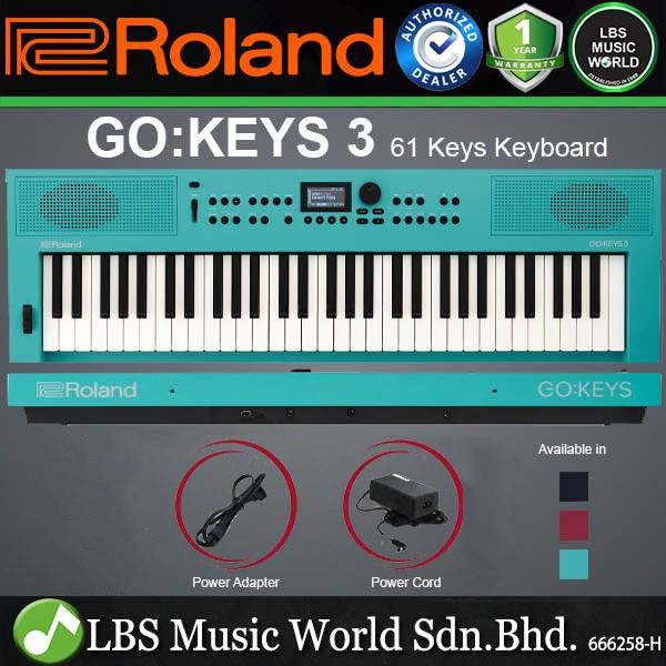 Roland GO:KEYS 3 61 Keys Music Creation Bluetooth MIDI USB Keyboard (GOKEYS)