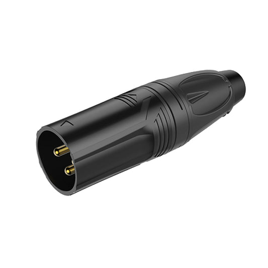 ROXTONE RX3M-BG 3 Pole XLR Male Black Electrophoretic Paint Shell with Gold Plated Contact Connector (RX3MBG RX3M BG)