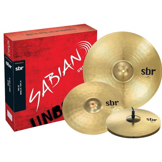 Sabian SBR5003 SBR Performance Cymbal Set with 14" Hi Hat, 16" Crash and 20" Ride (SBR 5003)