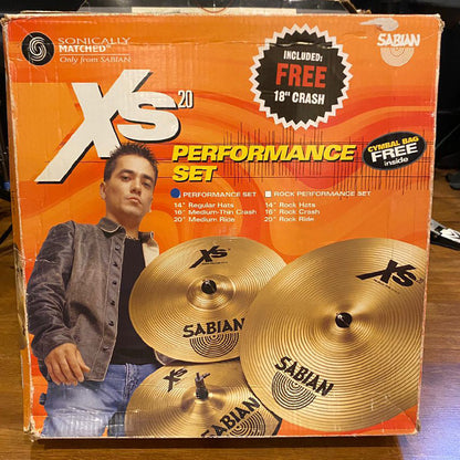 [Clearance] Sabian XS20 Performance Set Cymbals with 14" Hihat, 16" Crash and 20" Ride