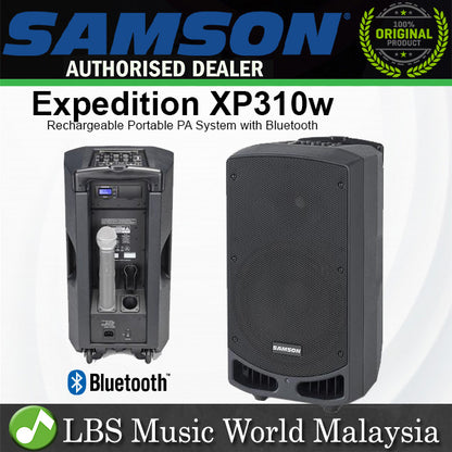 Samson Expedition XP310w 300W Rechargeable Portable PA with Handheld Wireless System and Bluetooth (ExpeditionXP310w)