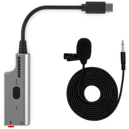 Samson LMU1 Broadcast Lavalier Microphone with USB Audio Mic Adapter