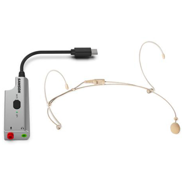 Samson DEU1 Broadcast Headset Microphone with USB Audio Mic Adapter