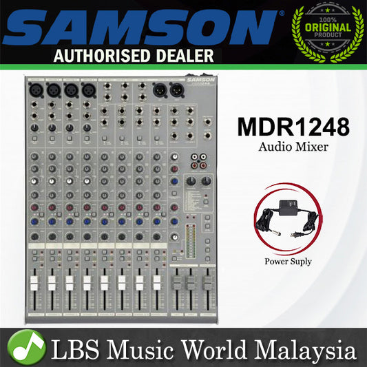 [Discontinued] Samson MDR1248 12 Channel 4 Mic Line in Audio Mixer with Internal Effect (MDR 1248)