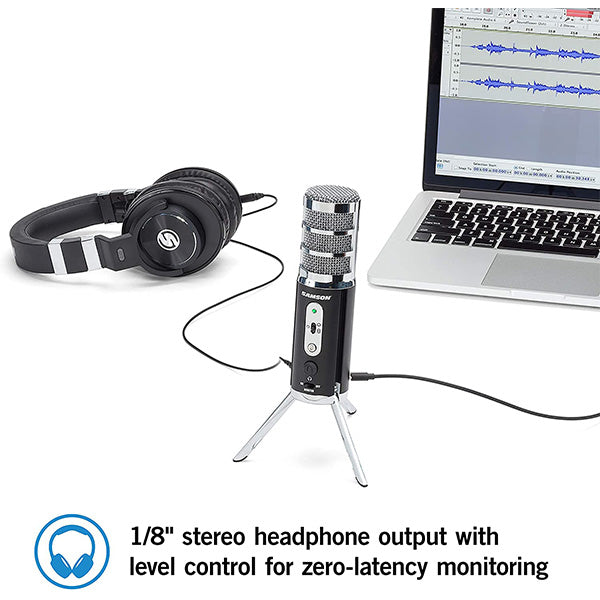 Samson Web Conference Bundle with SR350 Over Ear Headphone and Satellite USB Microphone with Mic Stand (SR-350)