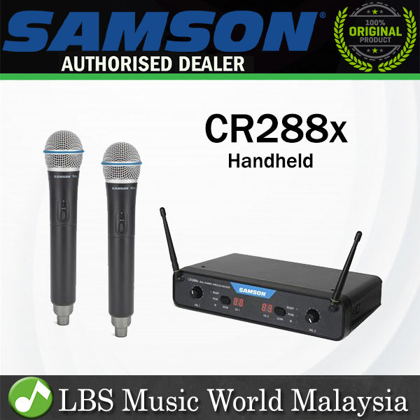 Samson CR288x Handheld Dual Channel Wireless System with Q8x Dynamic Microphone Band H (CR 288x)