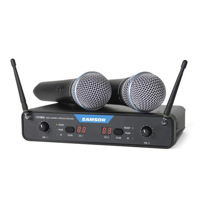 Samson CR288x Handheld Dual Channel Wireless System with Q8x Dynamic Microphone Band H (CR 288x)