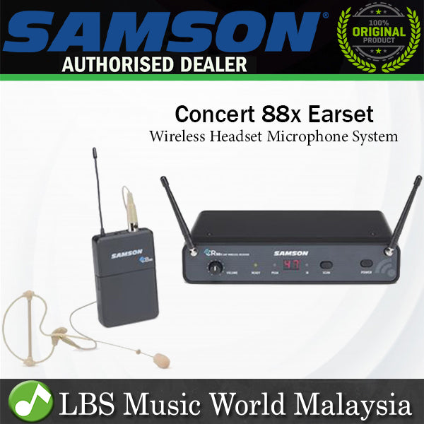 Samson Concert 88x Earset Wireless System With Locking SE10T Earset Microphone (Concert88x)