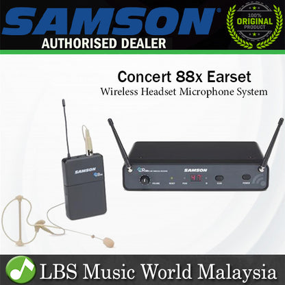Samson Concert 88x Earset Wireless System With Locking SE10T Earset Microphone (Concert88x)