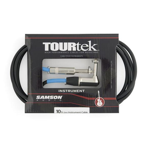 Samson TIL10 Tourtek 3 Meter L Mono Plug Guitar Keyboard Bass Instrument Cable (TIL 10)