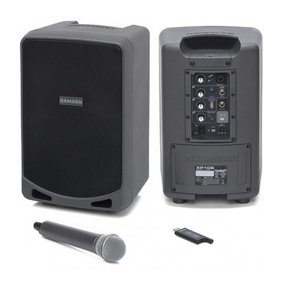 Samson XP106w 4 Channel 6" Woofer Portable PA with Handheld Wireless System and Bluetooth (XP 106w)
