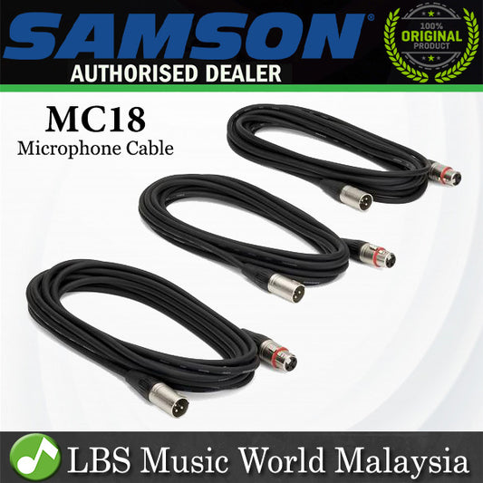 Samson MC18 Microphone Cable 3 Pack (MC 18)