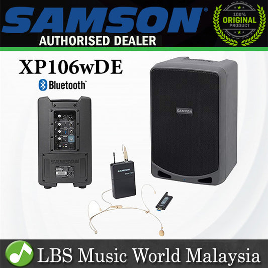 Samson XP106wDE 6" Woofer Portable PA with Headset Wireless System and Bluetooth (XP 106wDE)