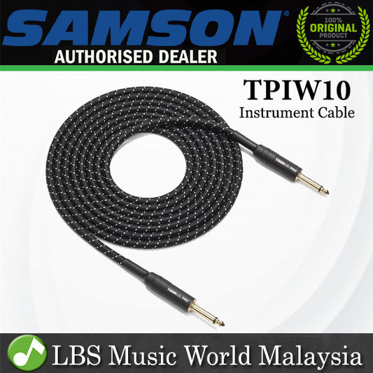 Samson TPIW10 Tourtek Pro TPIW Woven Fabric Instrument Cable (TPIW 10)