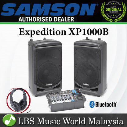 Samson Expedition XP1000B 1000W 10 Channel Portable PA System with Bluetooth All in One (ExpeditionXP 1000B)
