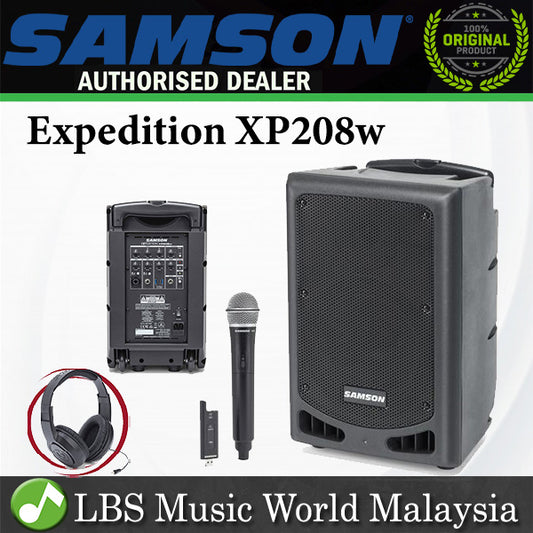 Samson Expedition XP208w 200W 1 x 8" Rechargeable Portable PA with Handheld Wireless System and Bluetooth (ExpeditionXP208w)
