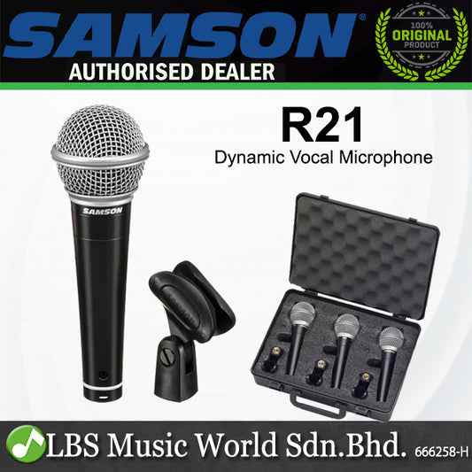 Samson R21 Dynamic Vocal Presentation Microphone 3 Pack (R 21)