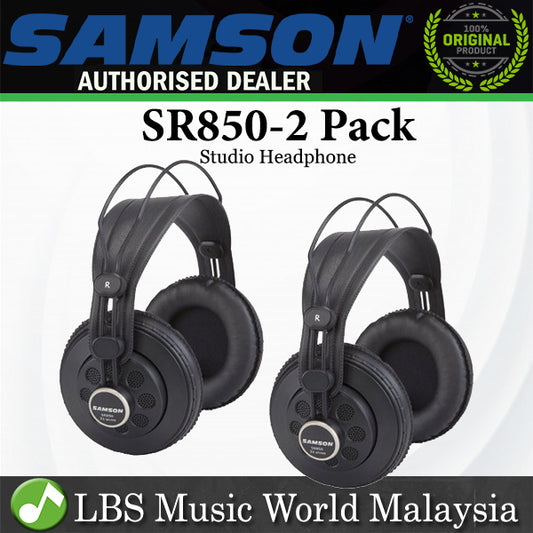 Samson SR850 Semi Open Studio Headphone-2 Pack (SR 850)