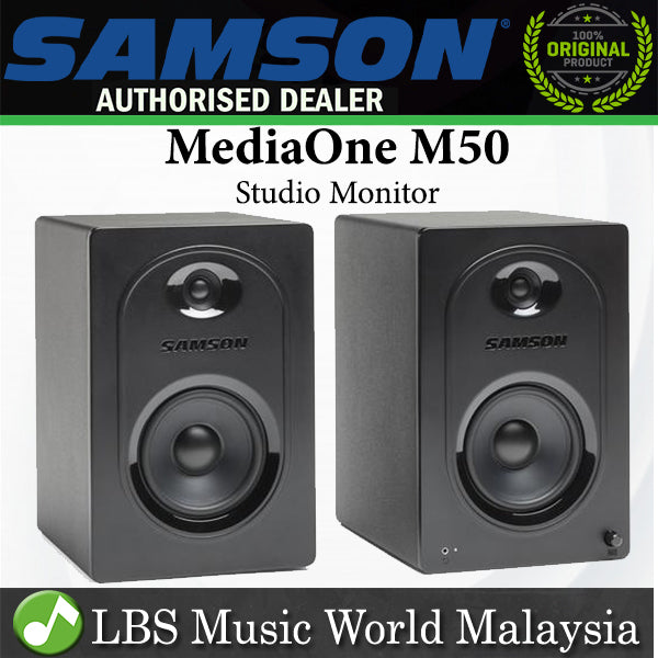 Samson MediaOne M50 80W 1/8" input Powered Studio Monitor Stereo Pair (MediaOneM50) *Call for Status Check
