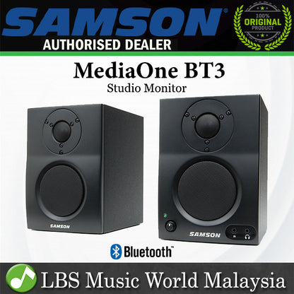 Samson MediaOne BT3 3" Woofer Active Studio Monitor with Bluetooth Stereo Pair (MediaOneBT3) *Call for Status Check