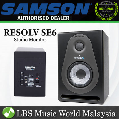 Samson RESOLV SE6 6"Carbon Fiber Woofer 100 Watt Powered Studio Monitor (RESOLVSE6) *Call for Status Check