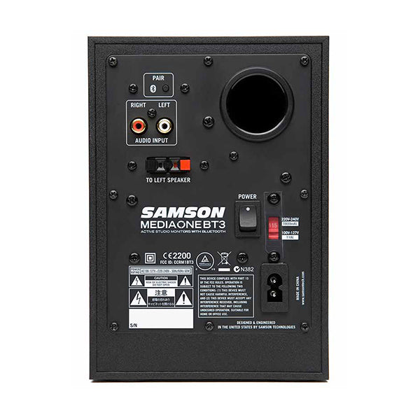 Samson MediaOne BT3 3" Woofer Active Studio Monitor with Bluetooth Stereo Pair (MediaOneBT3) *Call for Status Check
