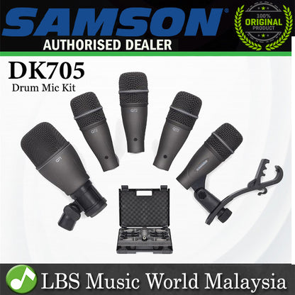 Samson DK705 5 Piece Drum Mic Kit with Case (DK 705) *Call for Status Check