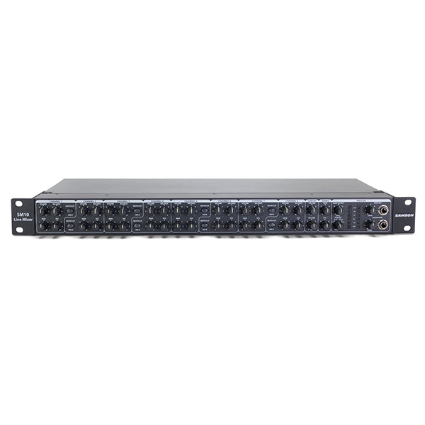 Samson SM10 10 Channel Rackmount Stereo Line Mixer with Aux Send (SM 10) *Call for Status Check