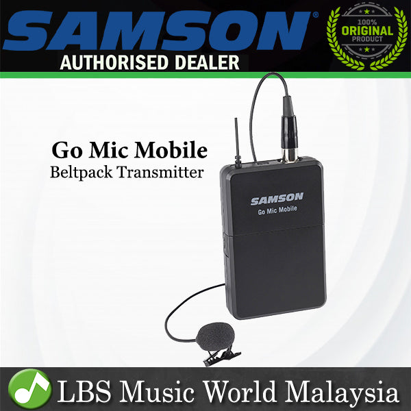 Samson Go Mic Mobile Beltpack Transmitter With Lavalier Microphone (GoMicMobileBeltpackTransmitter)