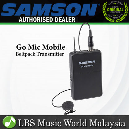 Samson Go Mic Mobile Beltpack Transmitter With Lavalier Microphone (GoMicMobileBeltpackTransmitter)