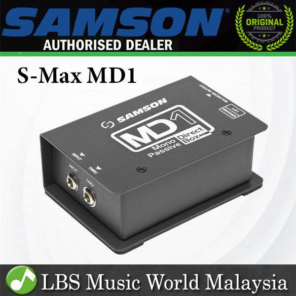 Samson S-Max MD1 1 Channel Passive Instrument Direct Box DI (SMax S Max MD1) *Call for Status Check