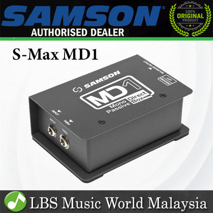 Samson S-Max MD1 1 Channel Passive Instrument Direct Box DI (SMax S Max MD1) *Call for Status Check