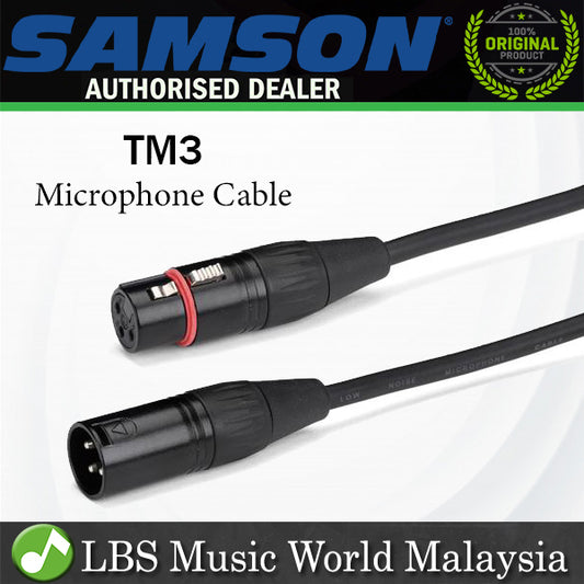Samson TM3 Tourtek Series 0.9 Meter Microphone Cable XLR Male to XLR Female Mic Cable (TM 3)
