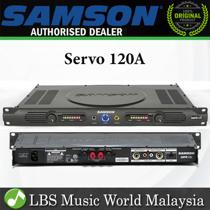Samson Servo 120A 2 Channel 2 X 600W at 4 Ohms Power Amplifier Speaker Amp (Servo-120A 120) *Call for Status Check