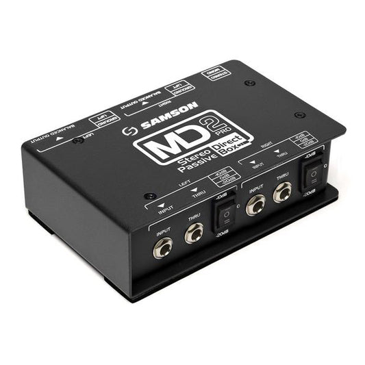 Samson S-Max MD2 Pro 2 Channel Passive Instrument Direct Box DI (SMax S Max MD2) *Call for Status Check