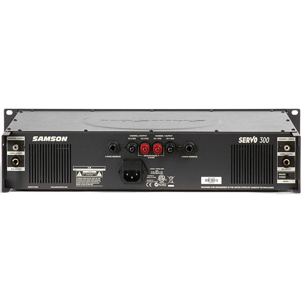 Samson Servo 300 2 Channel 2 X 150W at 4 Ohms Power Amplifier Speaker Power Amp (Servo-300) *Call for Status Check