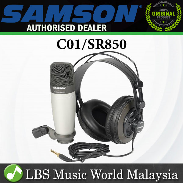 Samson C01/SR850 Condenser Mic Headphones Bundle (C01SR850 C01 SR850)