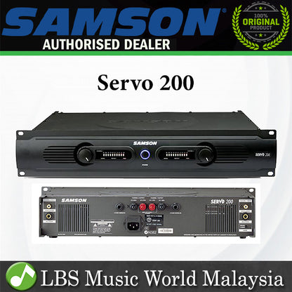 Samson Servo 200 2 X 100W at 4 Ohms 2 Channel Power Amplifier Speaker Amp (Servo-200) *Call for Status Check