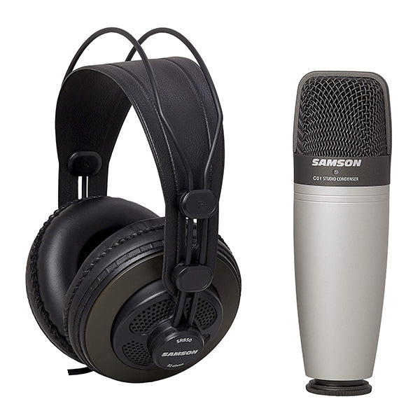 Samson C01/SR850 Condenser Mic Headphones Bundle (C01SR850 C01 SR850)