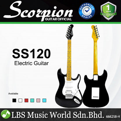 Scorpion SS120 Deluxe Series Stratocaster Maple Wood Fingerboard Electric Guitar