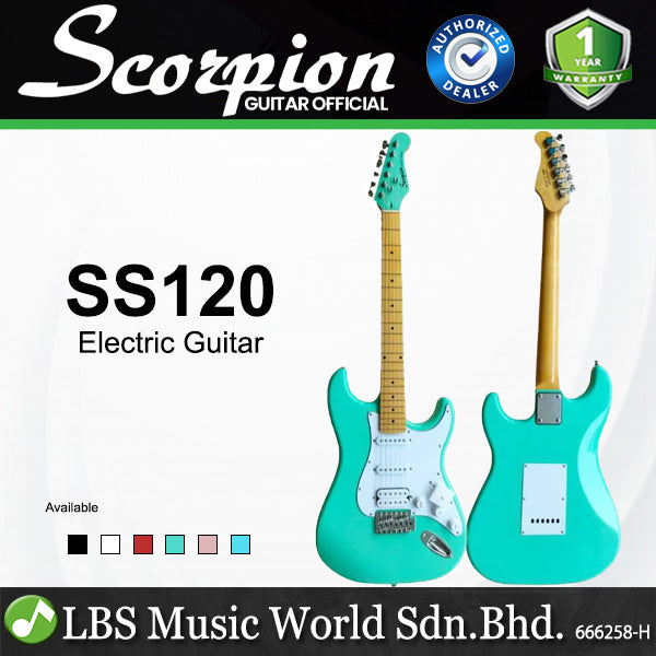 Scorpion SS120 Deluxe Series Stratocaster Maple Wood Fingerboard Electric Guitar