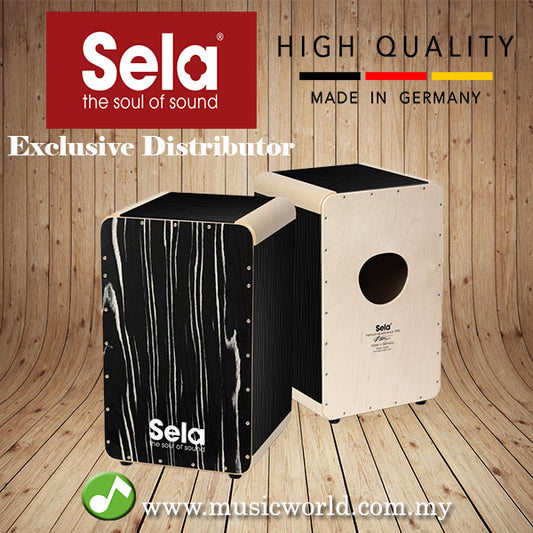 Sela SE 024 Wave Black Makassar Professional Premium Cajon Drum Kit Snare Cajon (SE024)
